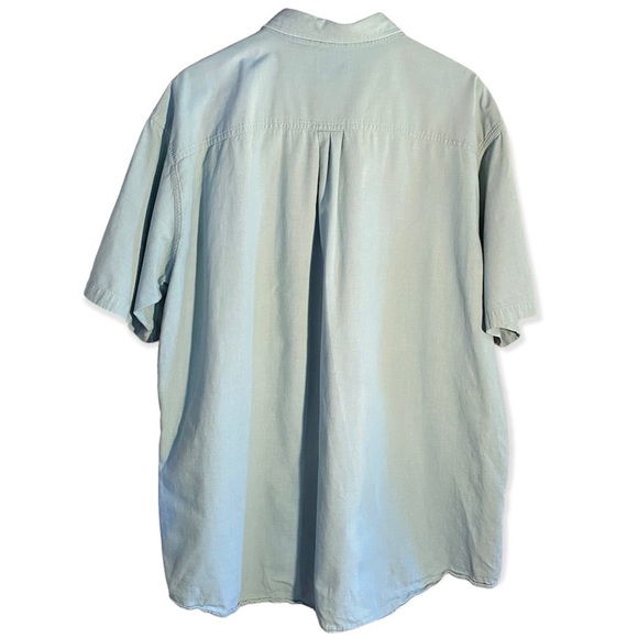 L.L. Bean Men's 100% Cotton Button Front Shirt Blue Size XXL-Tall - Picture 5 of 13